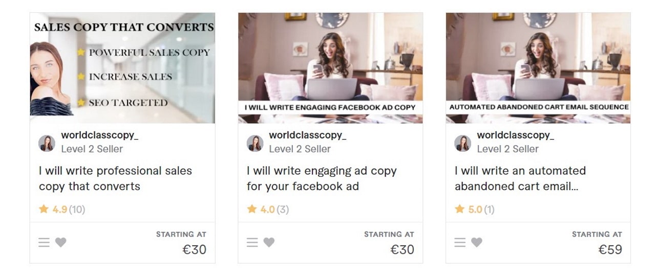 Eliana from Fiverr is an awesome copywriter