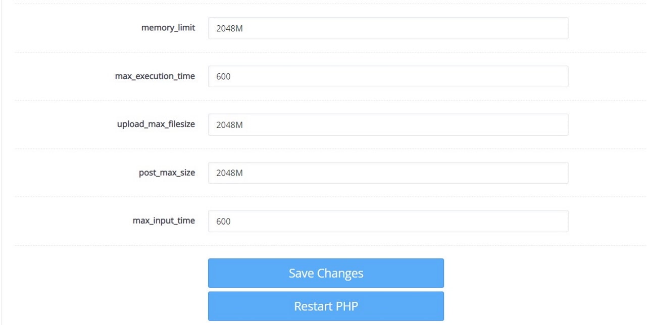 How to change PHP in CyberPanel to allow big size zip archives upload with CyberPanel File Manager